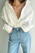 Cotton poplin shirt in white — main image