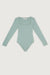 Square neckline bodysuit in misty green — main image