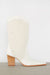 Canvas cowboy boot in cream — main image