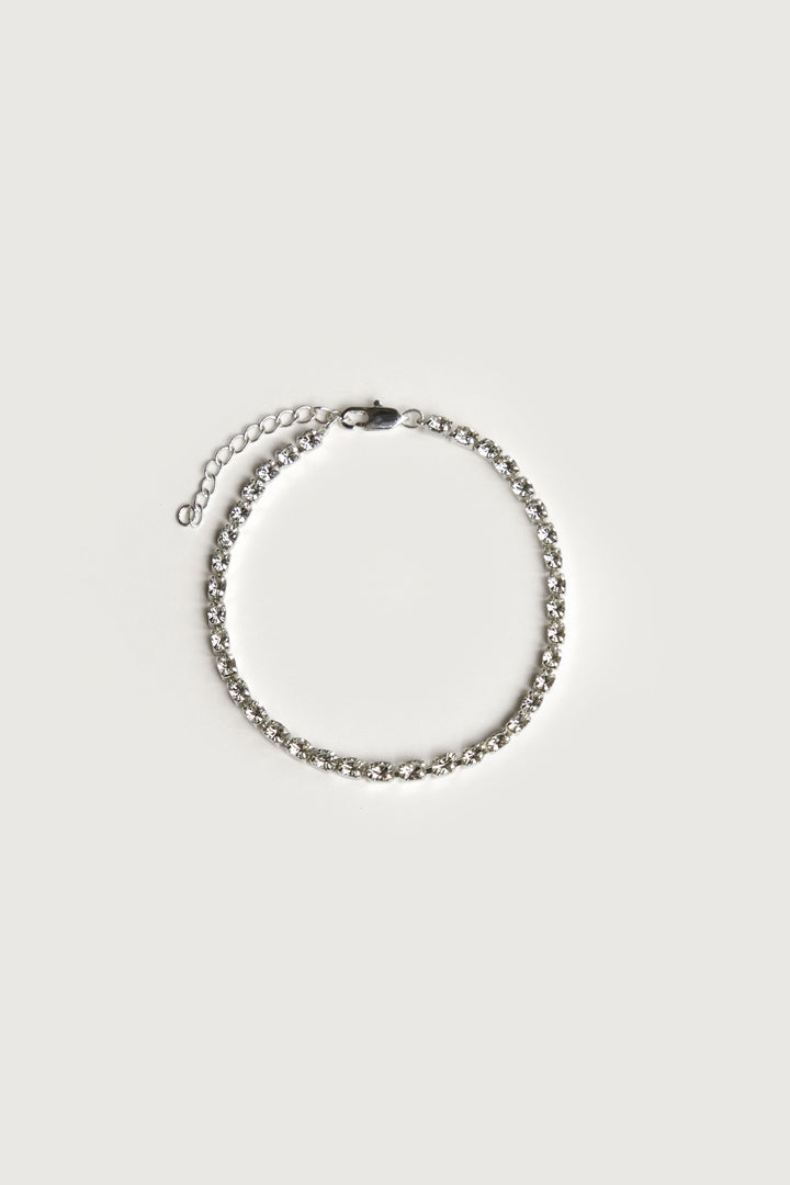 RHINESTONE BRACELET in Silver — alternate angle