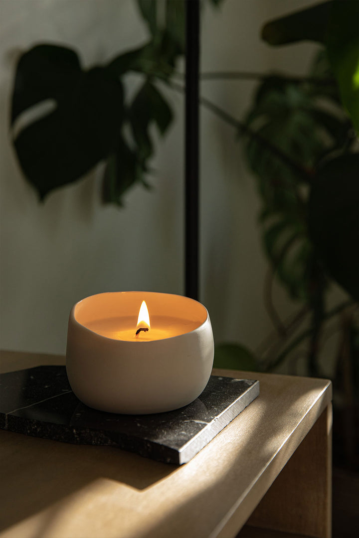 ORGANIC BOWL CANDLE in Cashmere — alternate angle