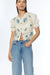 Crochet cardigan with floral detail in cream — main image