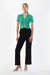 Button up short sleeve cardigan in lucky green — main image
