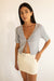 Cropped open front cardigan in arctic ice — main image