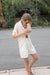 Short sleeve button up cardigan in cream — main image