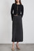 Ribbed button front cardigan in black — main image