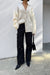 Fuzzy sleeve cardigan in oatmeal — main image