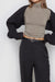 Chunky knit bolero in black — main image
