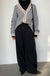 Oversized varsity button up cardigan in medium heather grey birch — main image