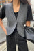 Vest cardigan in lava smoke — main image