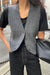 Vest cardigan in lava smoke — main image