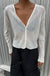 Sheer cardigan in ivory — main image
