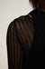 Front tie sheer cardigan in black — main image