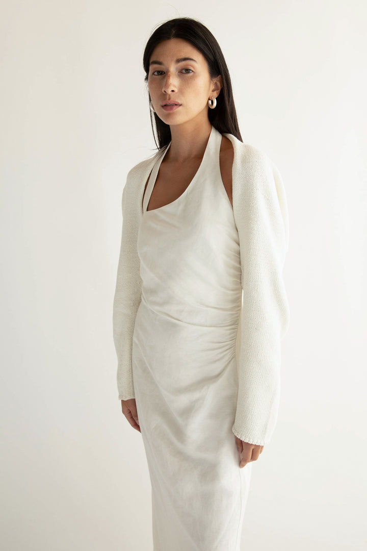 KNIT BOLERO in Cream — alternate angle