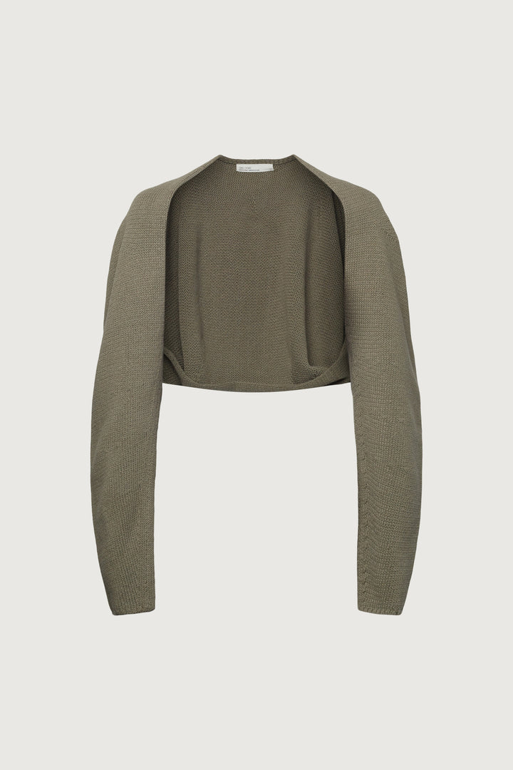 KNIT BOLERO in Vetiver — alternate angle
