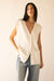 Button front sweater vest in cream — main image
