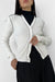 Contrast trim cardigan in white — main image