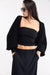 Knit bolero in black — main image