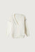 Contrast stitch cardigan in ivory — main image