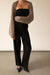 Knit bolero in heather taupe — main image