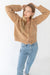 Boucle knit button front cardigan in brown sugar — main image