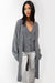 Open front cardigan in dark heather grey — main image