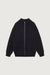 Zip up cardigan in black — main image