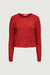 Heart button front cardigan in lava falls — main image