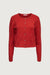 Heart button front cardigan in lava falls — main image