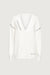 Contrast stitch detail button front cardigan in cream black — main image