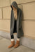 Long cardigan with hoodie in dark heather grey — main image