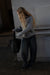 Knit zip-up hoodie in heather medium grey — main image
