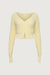 Cropped lightweight button front cardigan in flan — main image