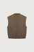 Button front sweater vest in brindle — main image