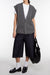 Button front sweater vest in heather charcoal grey — main image