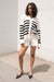 Oversized striped cardigan in ivory — main image