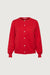 Classic buttoned cardigan in red — main image