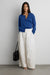 Button up cardigan in cobalt blue — main image