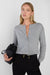 Button up cardigan in medium heather grey — main image