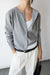 Button up cardigan in medium heather grey — main image