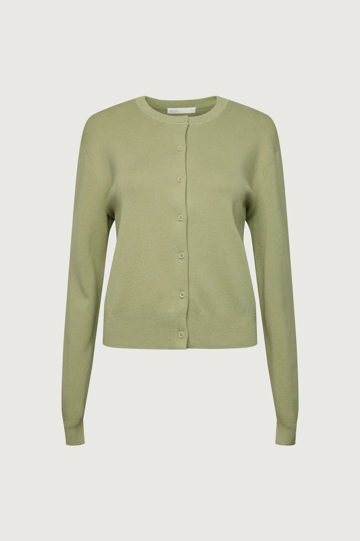 BUTTON UP CARDIGAN in Tea — alternate angle