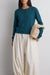 Button up cardigan in teal — main image