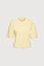 Quarter length sleeve button front cardigan in golden haze — main image