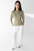 Quarter length sleeve button front cardigan in tea — main image