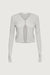 Cropped long sleeve cardigan in high rise — main image