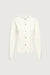 Button up cardigan with pockets in cream — main image