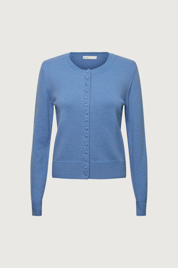 CLASSIC FIT CARDIGAN WITH COVERED BUTTONS in BLUE SKY — alternate angle