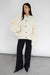 Chunky oversized knit sweater in cream — main image