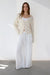 Crochet cardigan in oatmeal — main image