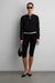 Polka dot button up cardigan in black white polka dot — main image